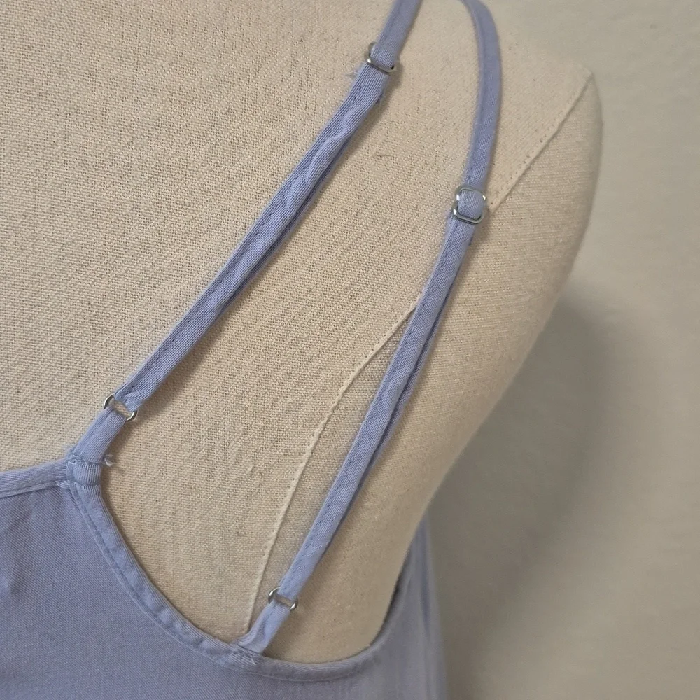 Free People Tattered Up Shred Slip Dress Scoop Neck Asymmetrical Sz XS